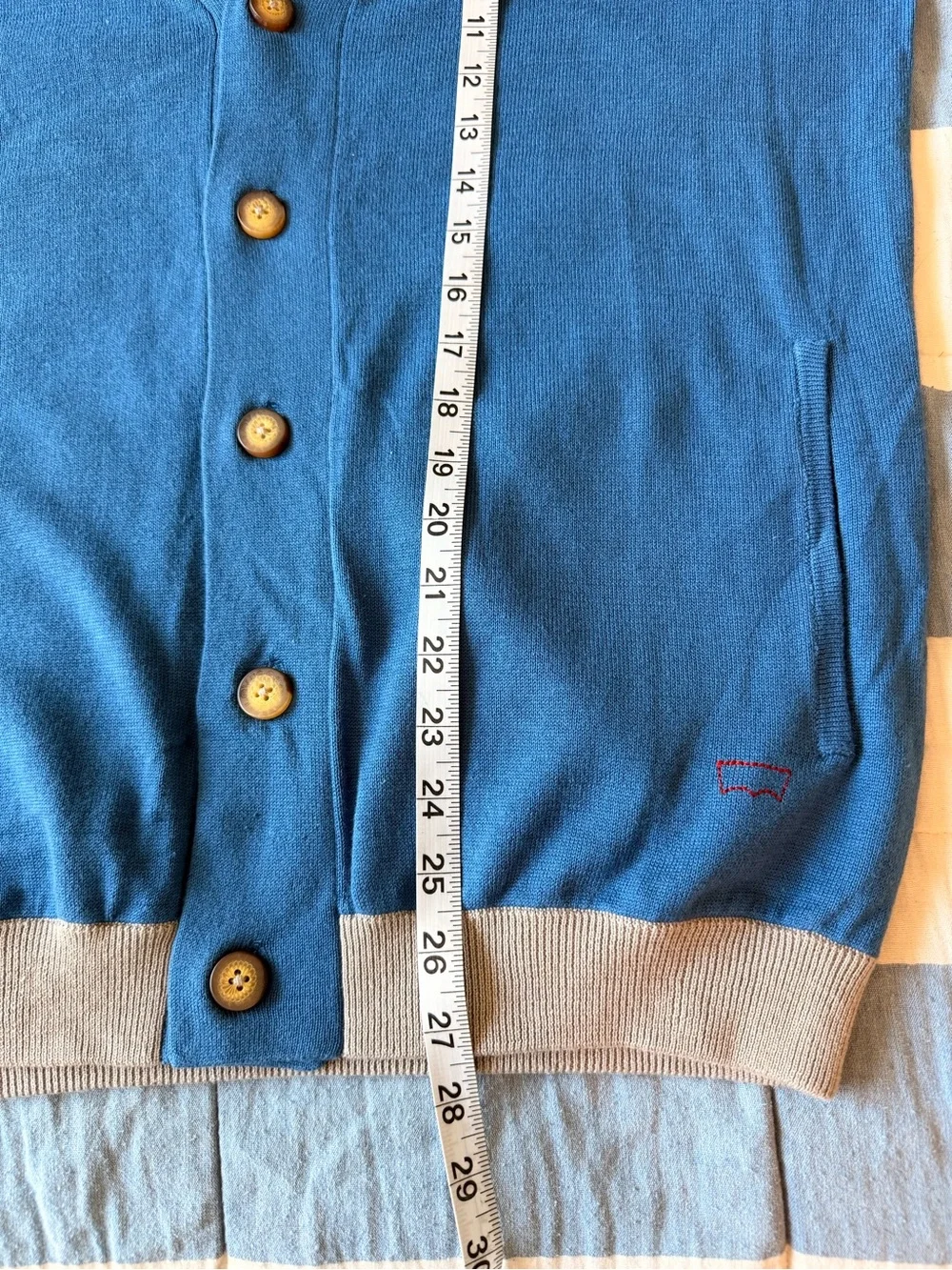 Levi's Modern Collection Colorblock Knit Button-Down Cardigan Size M